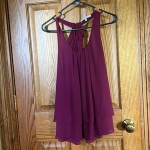 Size small ruffle back tank EUC